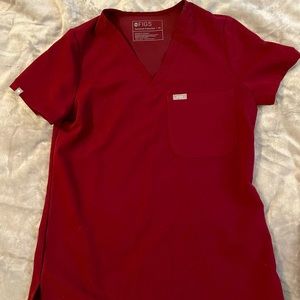 Figs Catarina scrubs top - Burgundy XS